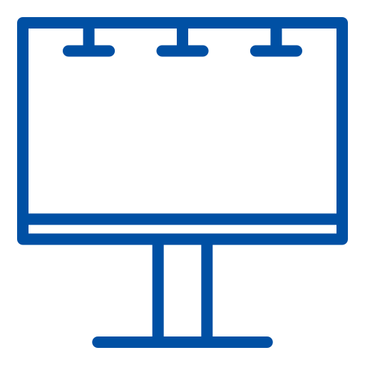 Billboards and billboard screens with a reach of over 9.5 million