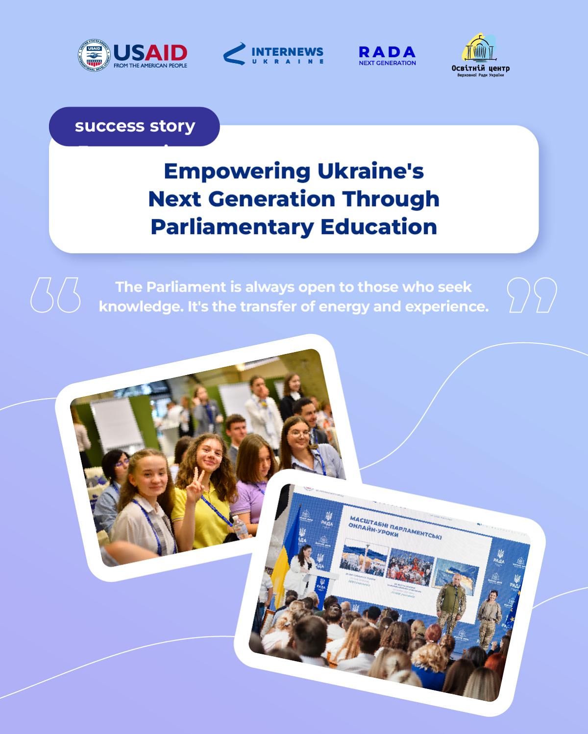 Empowering Ukraine's Next Generation Through Parliamentary Education
