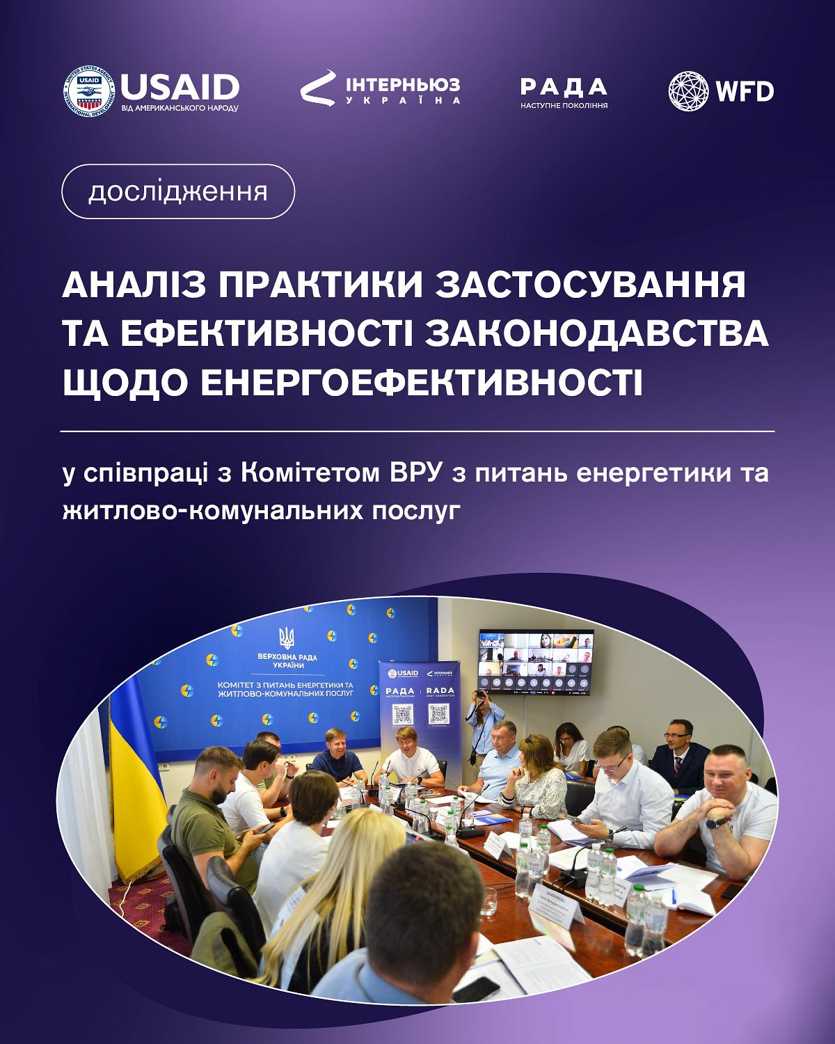 Аналіз застосування й ефективності законодавства щодо енергоефективності
