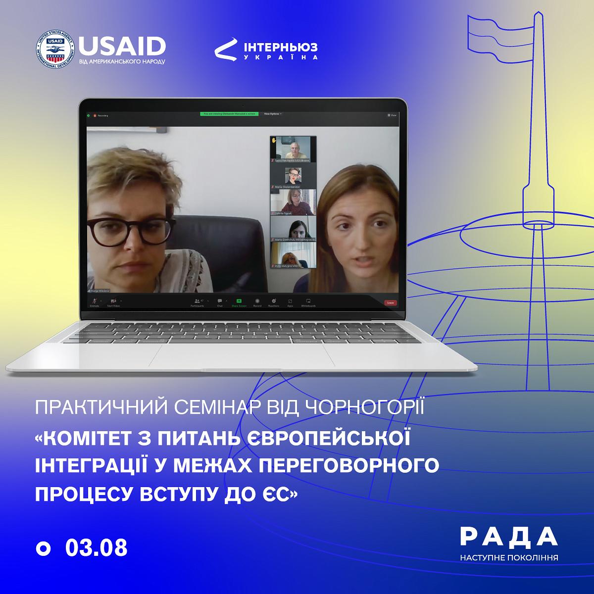 Video: online meeting "The role of the Parliament in the European integration process: Montenegro's experience"
