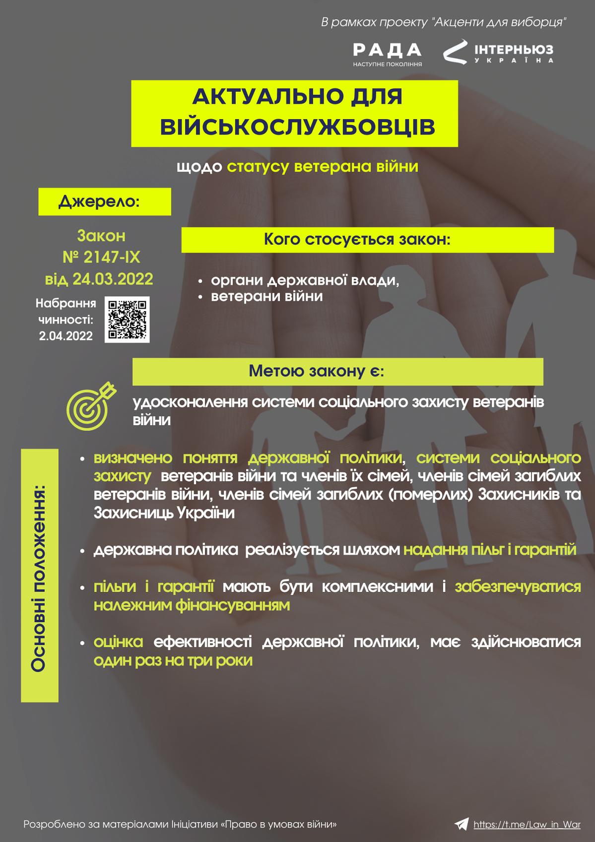 Актуально для військовослужбовців